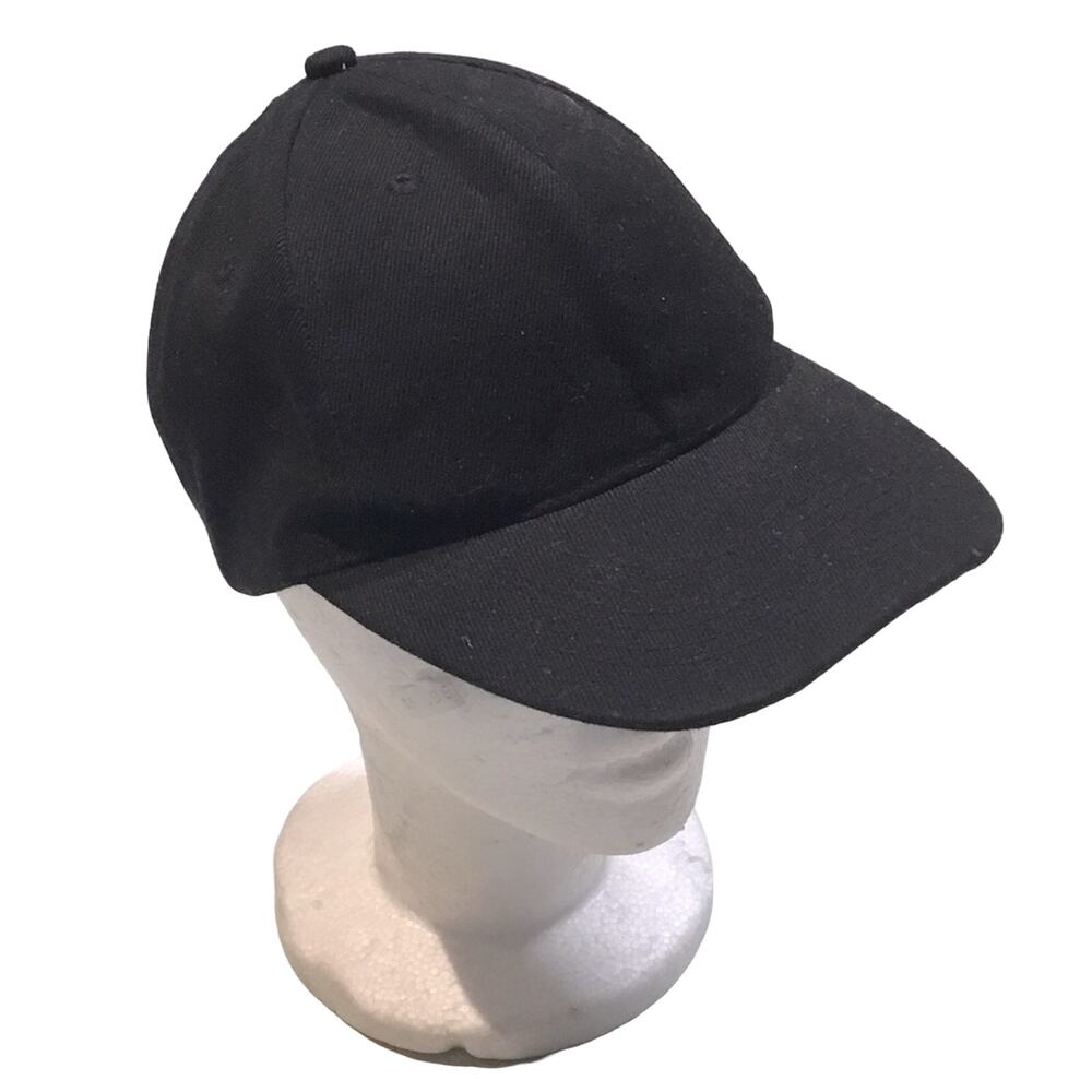BLACK BASEBALL CAP HAT by KC CAPS